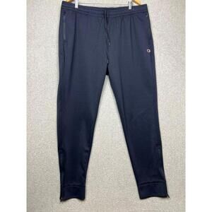 Champion Joggers Mens Size XXL Mid Rise Pockets Navy Straight Leg Fleece